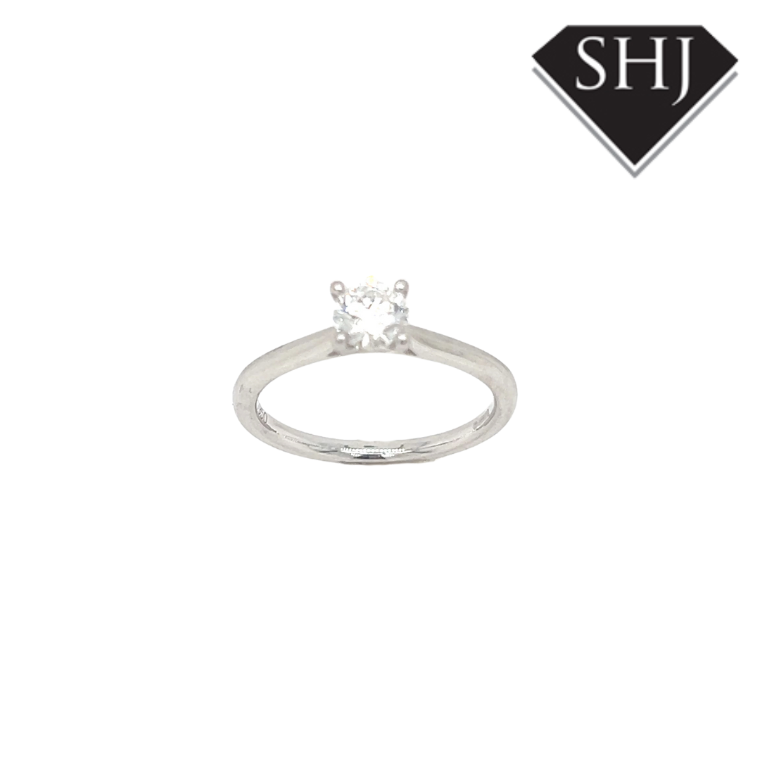 Platinum Single Stone 0.50ct H SI2 Diamond Ring