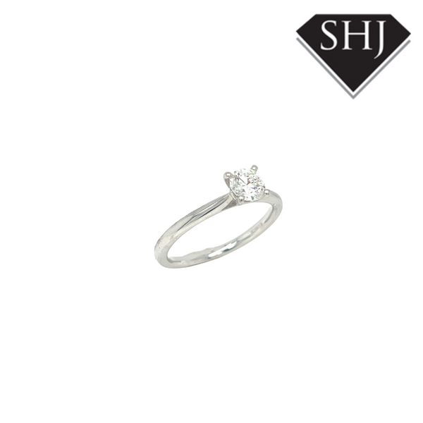 Platinum Single Stone 0.50ct H SI2 Diamond Ring