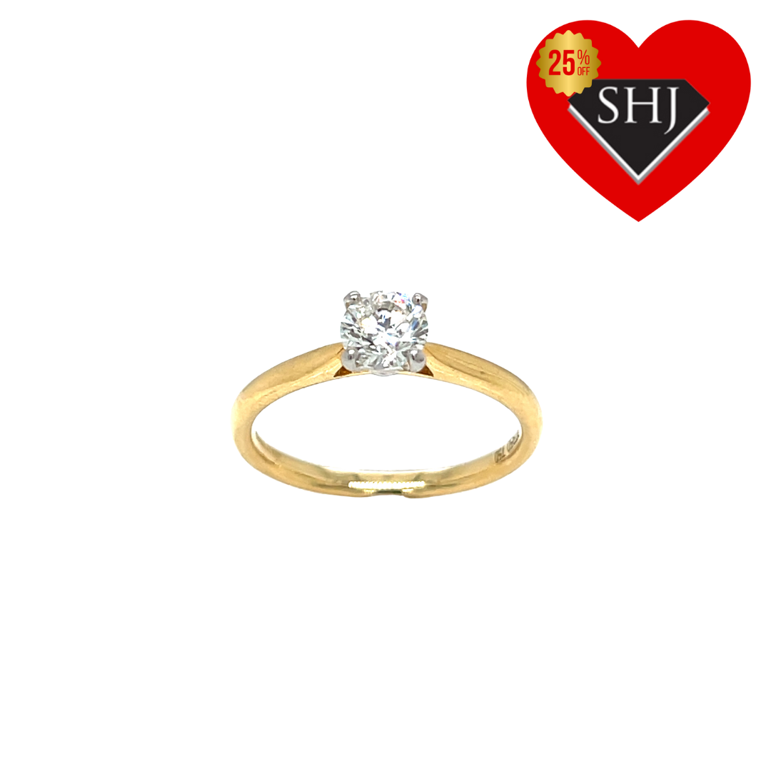 18ct Yellow Gold  0.50ct Diamond Engagement Ring