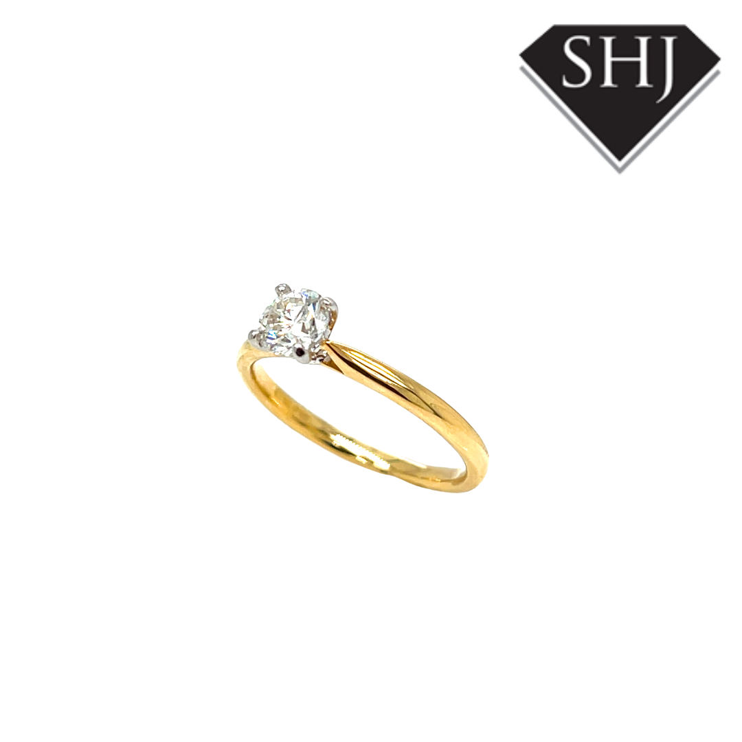 18ct Yellow Gold  0.50ct Diamond Engagement Ring