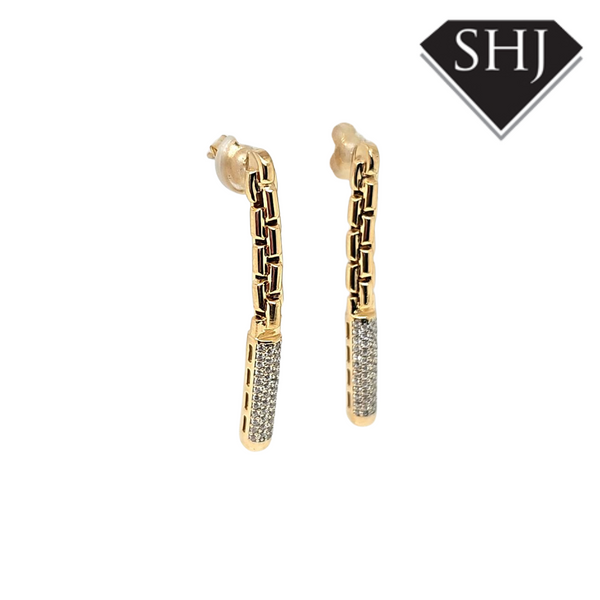 Silver Gold Plated Earrings Bracinni