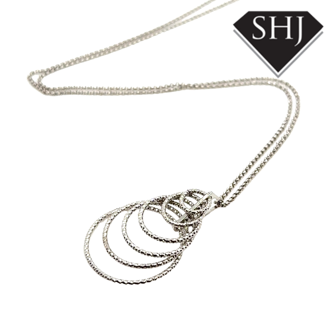 Silver Circle Pendant and Chain