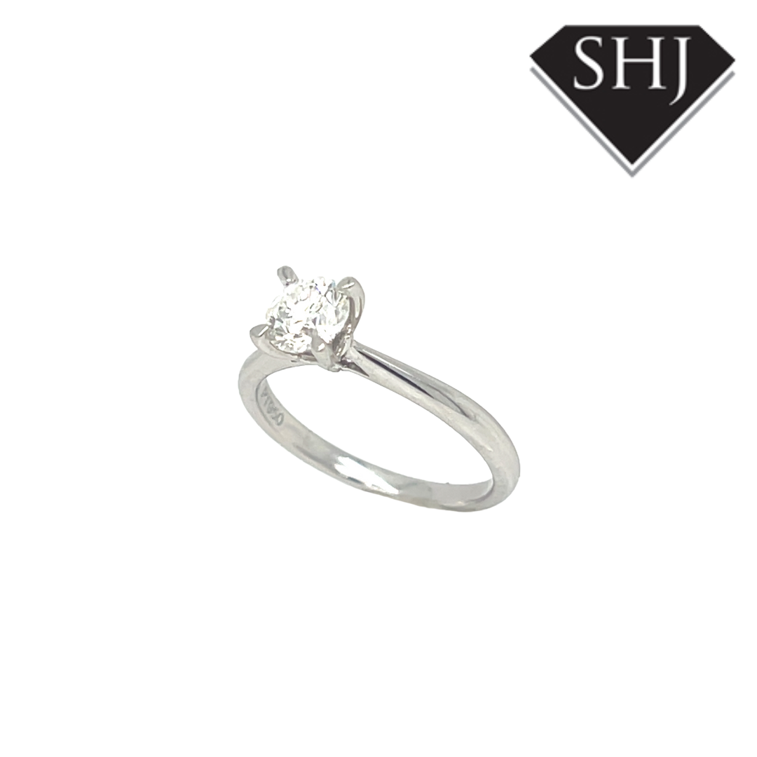 Platinum Single Stone 0.70ct Diamond Ring