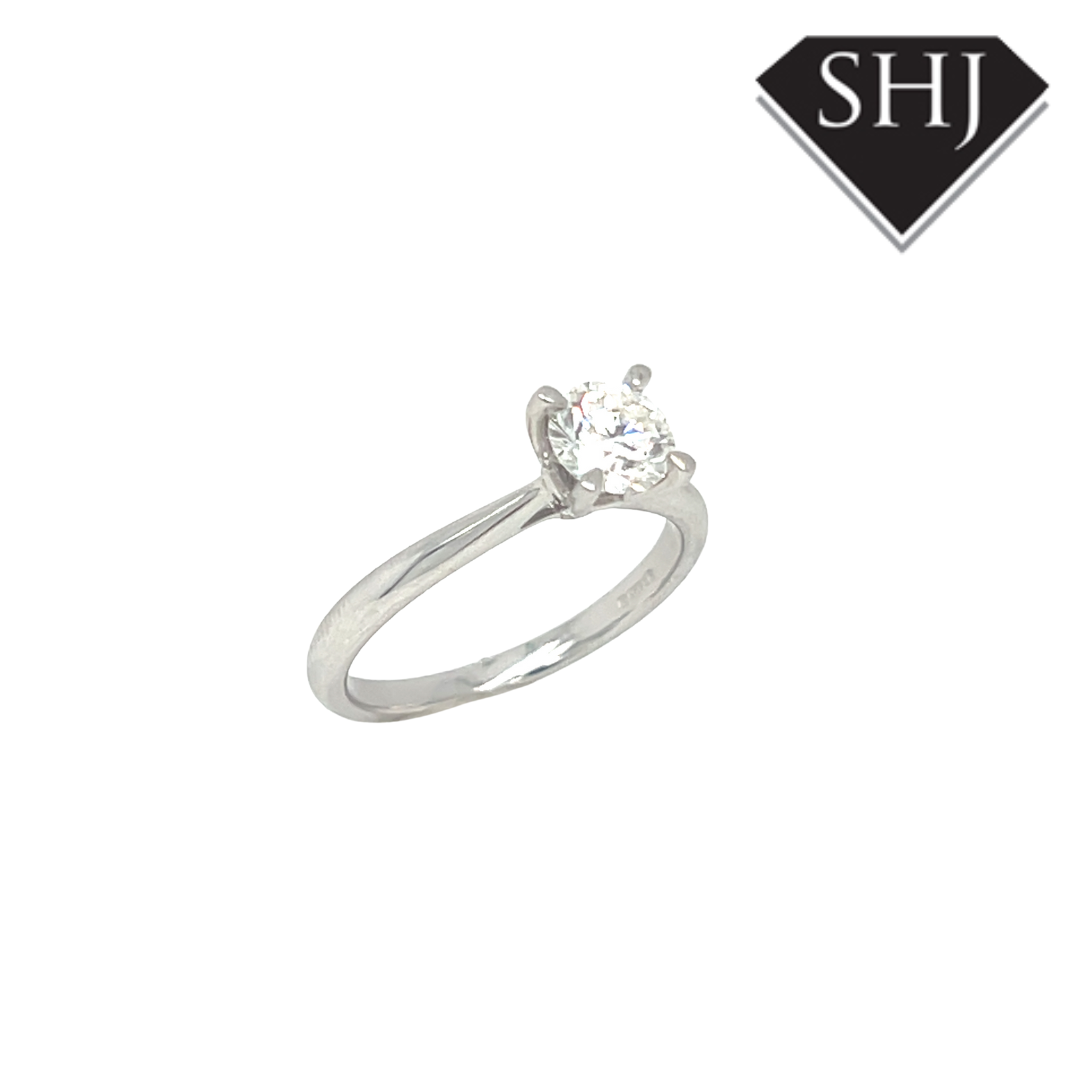 Platinum Single Stone 0.70ct Diamond Ring