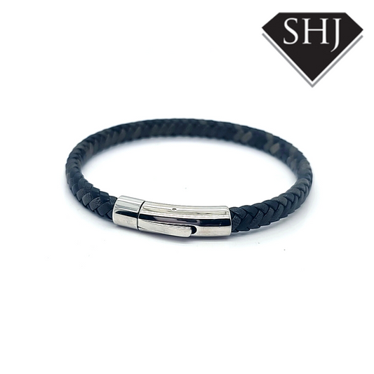 Grey Leather Bracelet