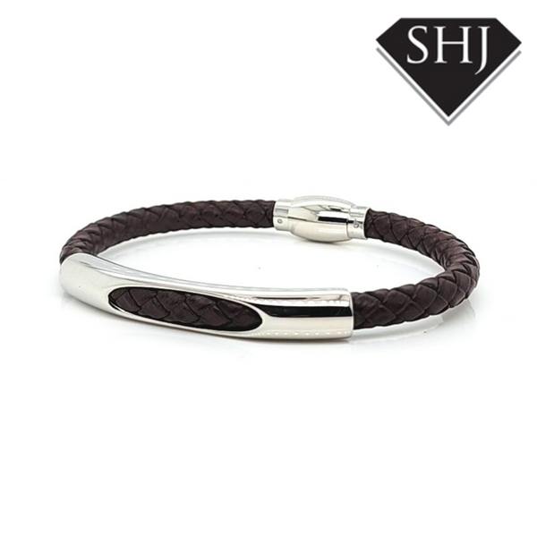 Pleated Leather Bracelet