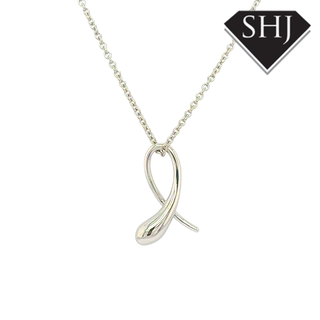 Silver Cross Drip Pendant & Chain Lucy Q