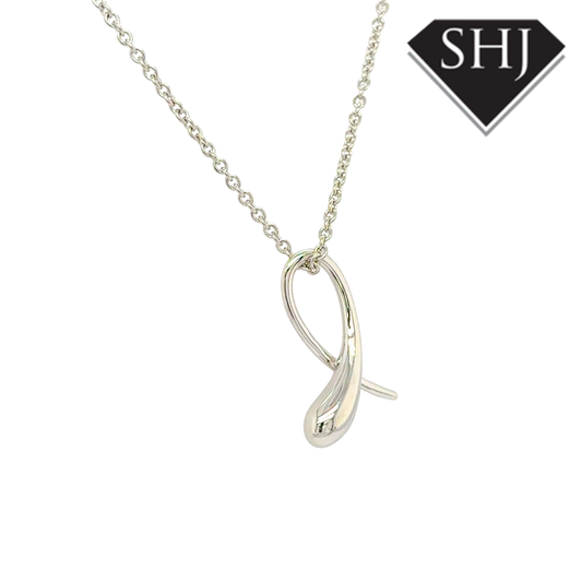 Silver Cross Drip Pendant & Chain Lucy Q