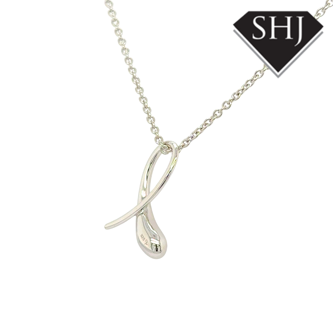 Silver Cross Drip Pendant & Chain Lucy Q