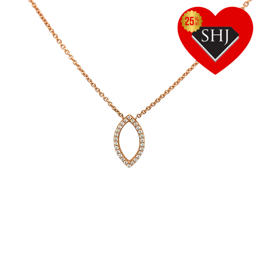 18ct Rose Gold Diamond Pendant