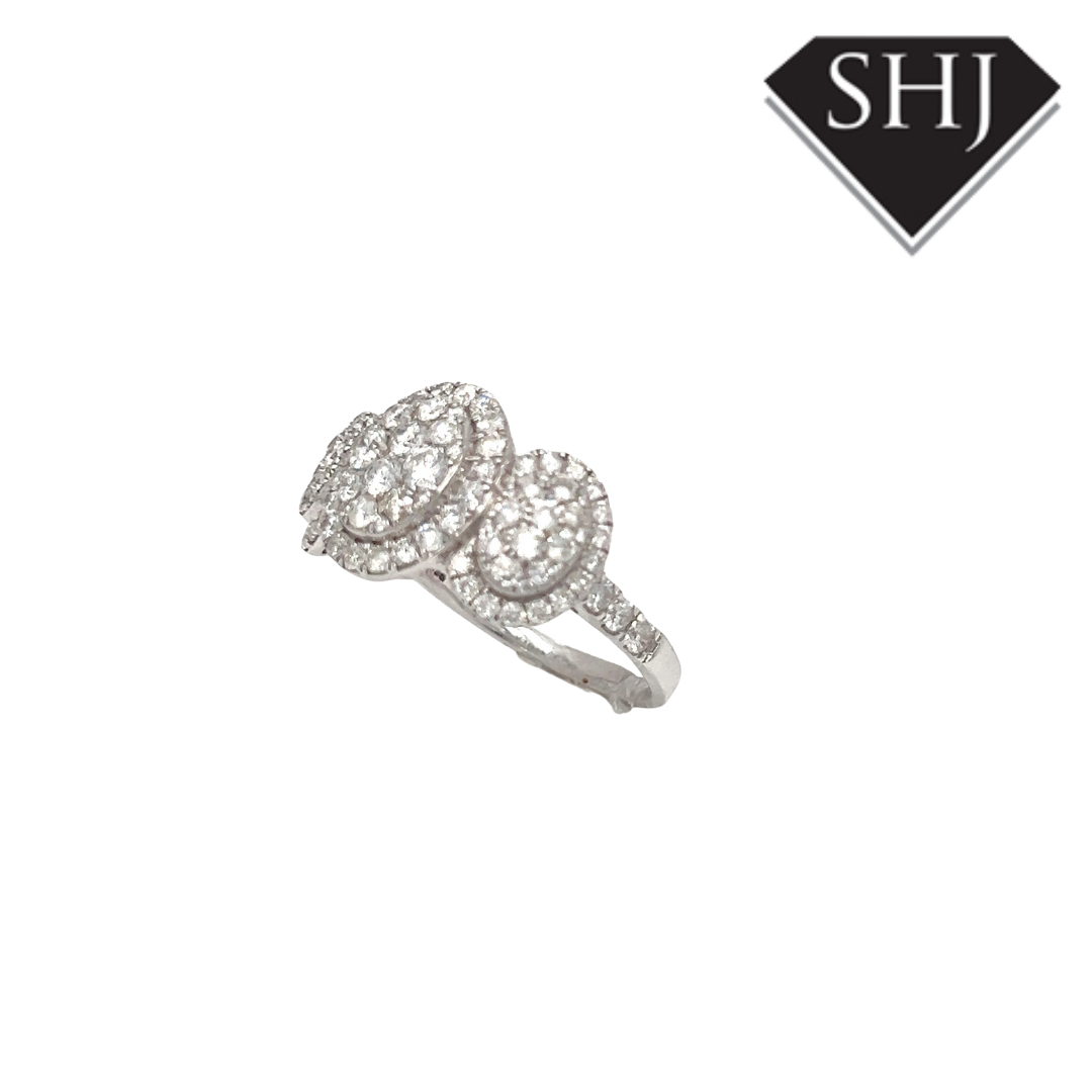 9ct White Gold Diamond Cluster Ring