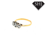 18ct Yellow Gold 3 Stone Diamond Ring 0.50ct 'K'