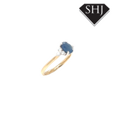 9ct Yellow Gold Sapphire and Diamond Ring