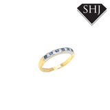 18ct Yellow Gold Sapphire and Diamond Eternity Ring
