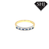 18ct Yellow Gold Sapphire and Diamond Eternity Ring