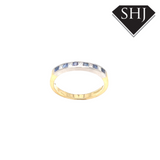 18ct Yellow Gold Sapphire and Diamond Eternity Ring