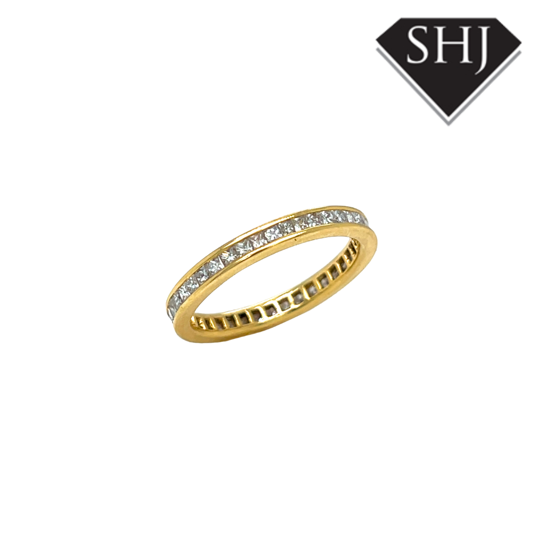 18ct Yellow Gold 0.92ct Diamond Full Eternity Ring