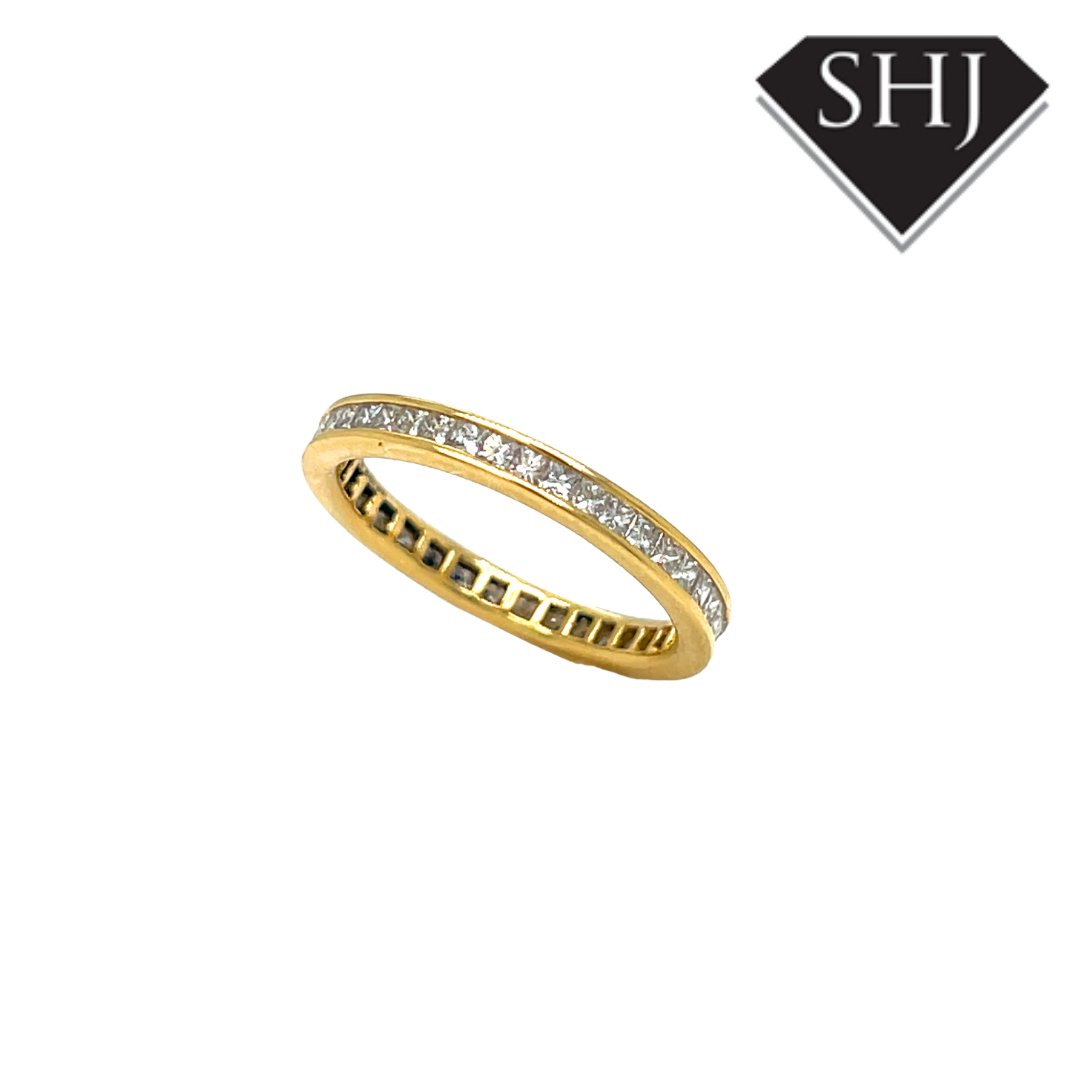 18ct Yellow Gold 0.92ct Diamond Full Eternity Ring