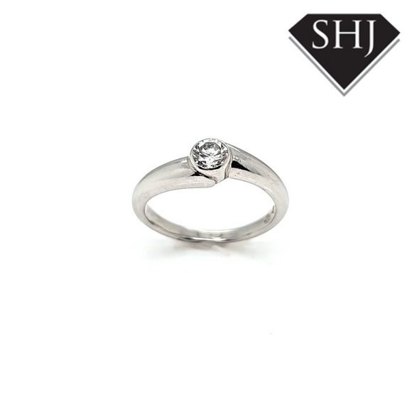 Platinum Diamond Single Stone Ring 0.25ct