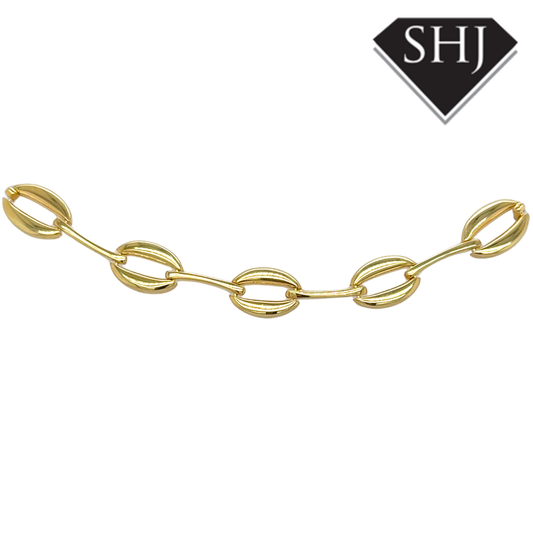 Silver Gold Plated Oval Link 16" Necklace