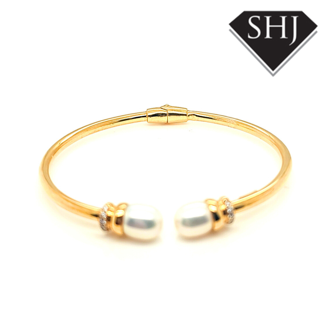 Silver GP Pearl Bangle