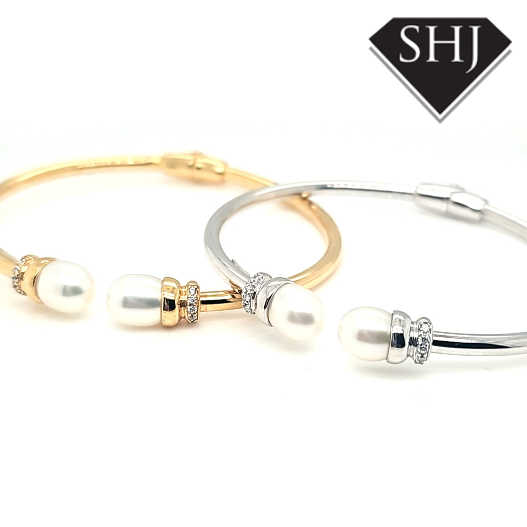 Silver GP Pearl Bangle