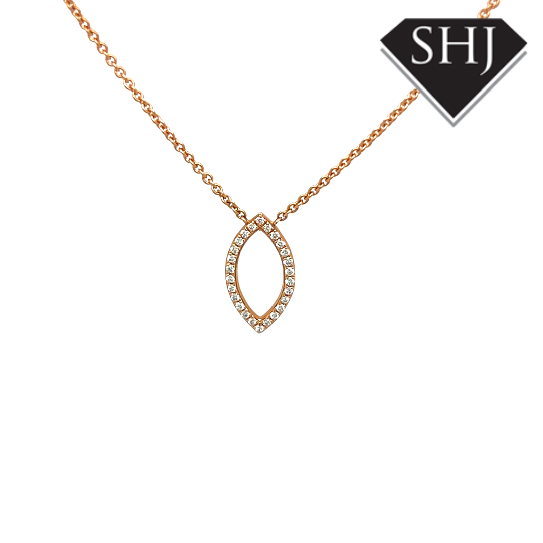 18ct Rose Gold Diamond Pendant