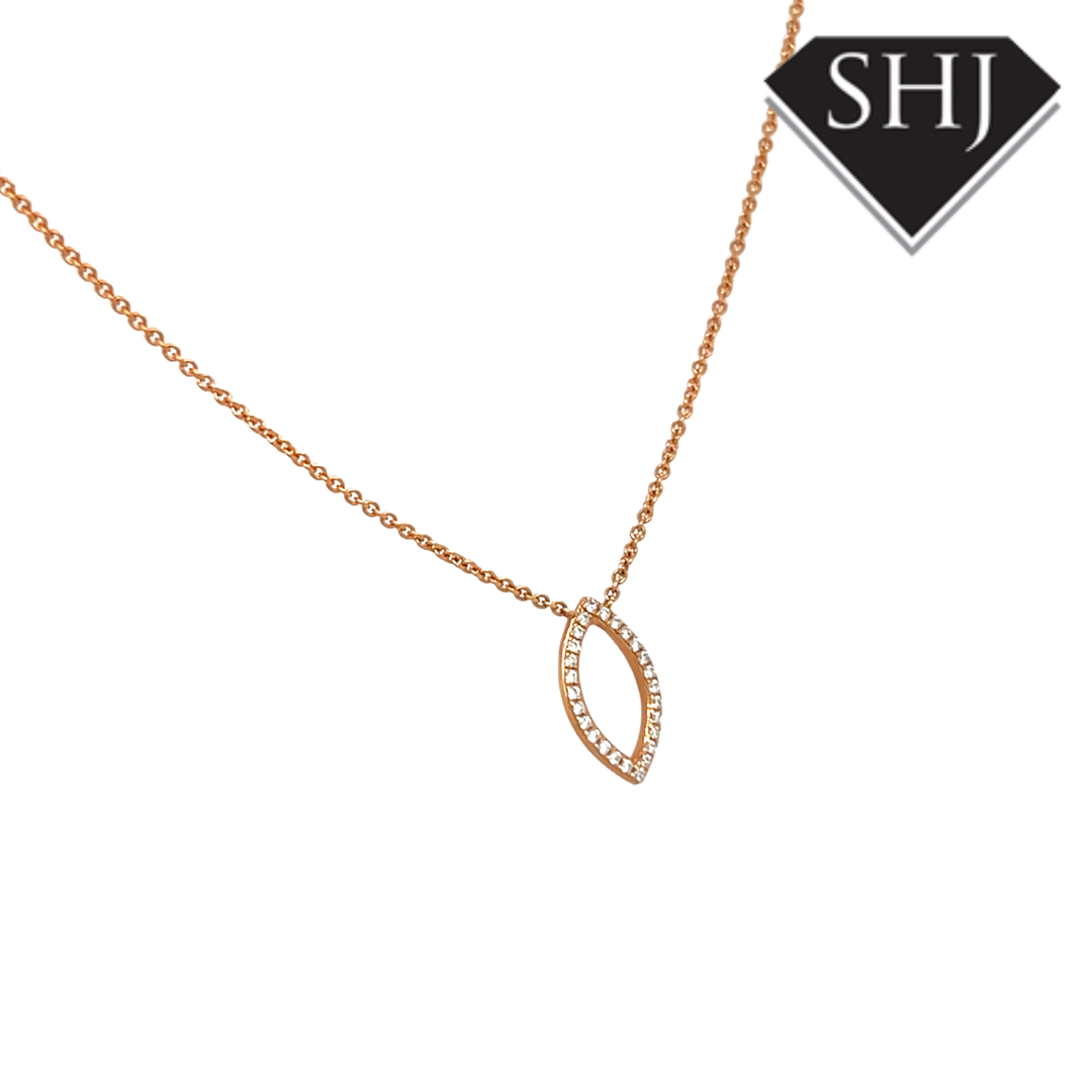 18ct Rose Gold Diamond Pendant