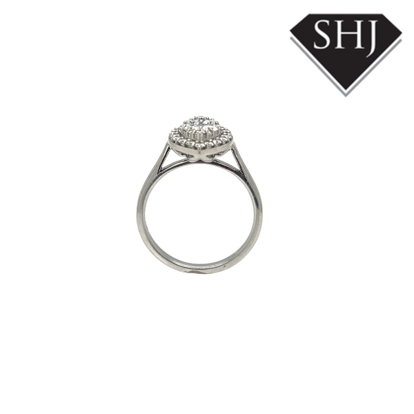Platinum Diamond Cluster Ring