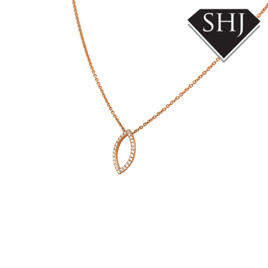 18ct Rose Gold Diamond Pendant
