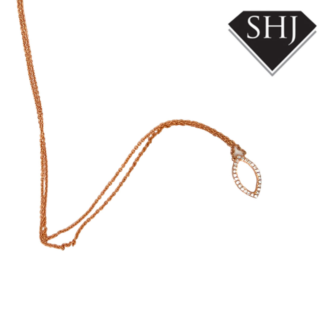 18ct Rose Gold Diamond Pendant