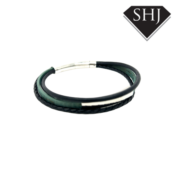 Green Leather Bracelet