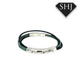 Green Leather Bracelet