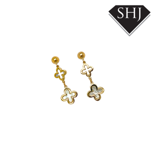 9ct Yellow Gold MOP Drop Earrings