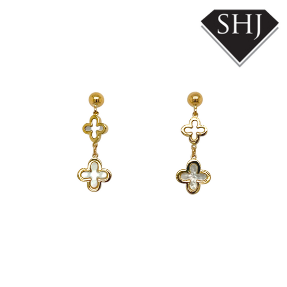 9ct Yellow Gold MOP Drop Earrings