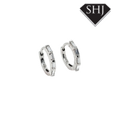 18ct White Gold Diamond Hoops 0.28ct