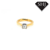 18ct Yellow Gold Princess Cut Diamond Ring 0.40ct