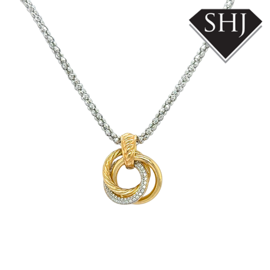 Silver Gold Plated Necklace