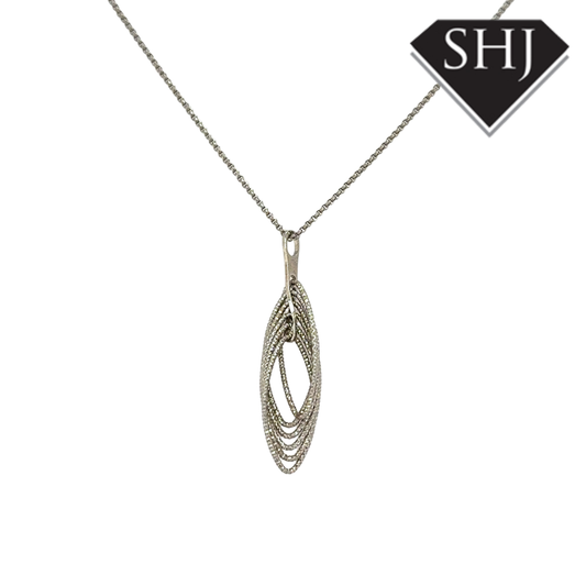 Silver Multi Loop Pendant and Chain