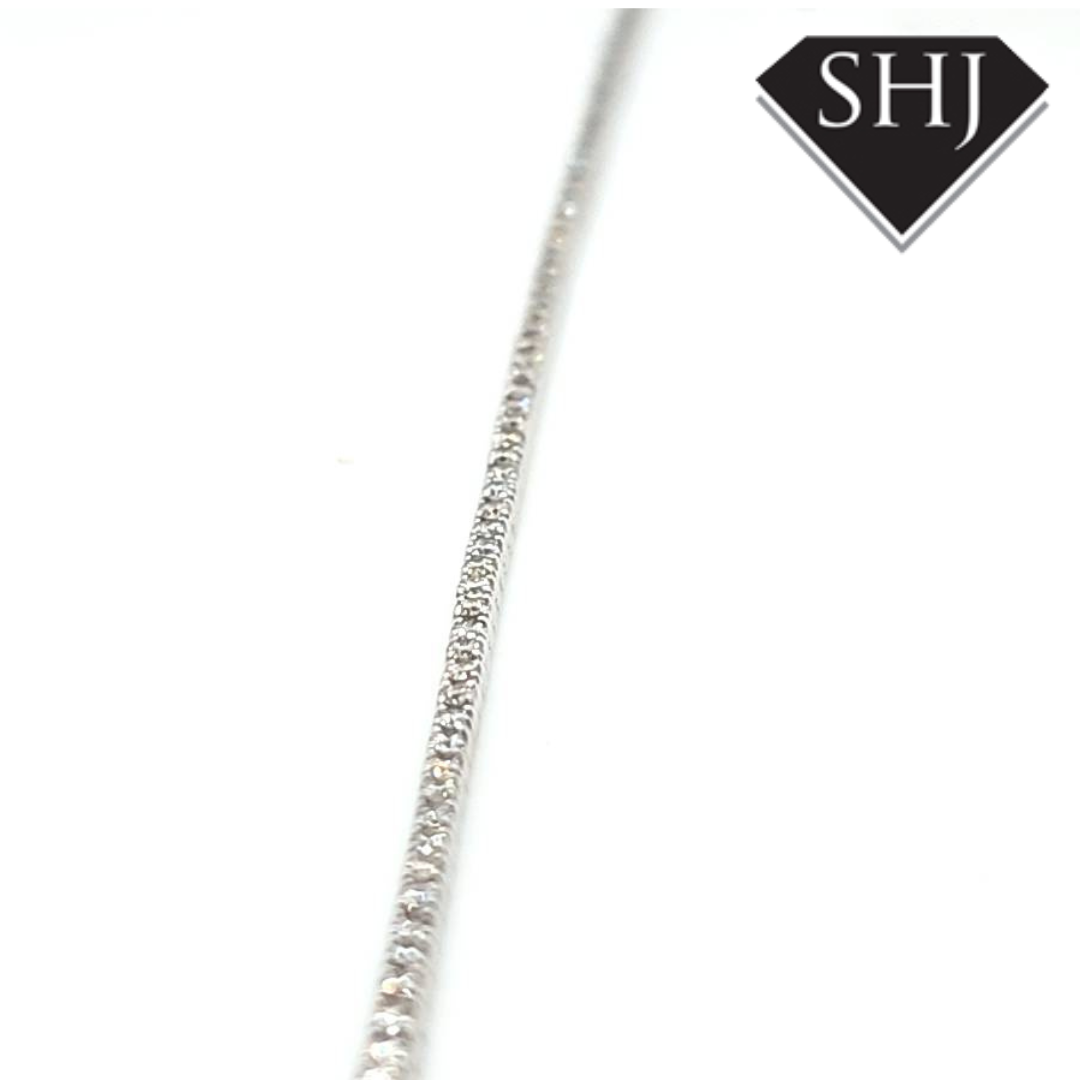 18ct White Gold Diamond Bracelet 1.31ct