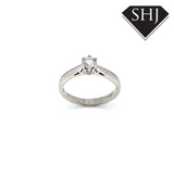 Platinum Diamond Single Stone Ring 0.25ct