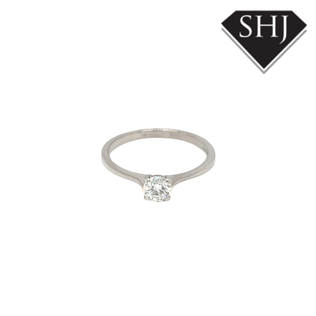 18ct White Gold Single Stone 0.42ct F SI2 Diamond Ring