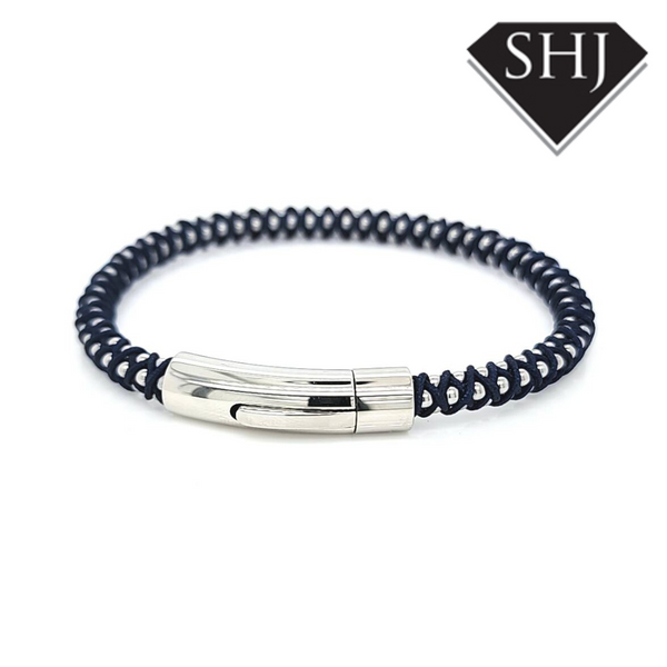 Mens Steel Bead Bracelet