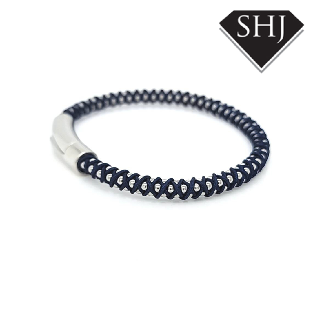 Mens Steel Bead Bracelet
