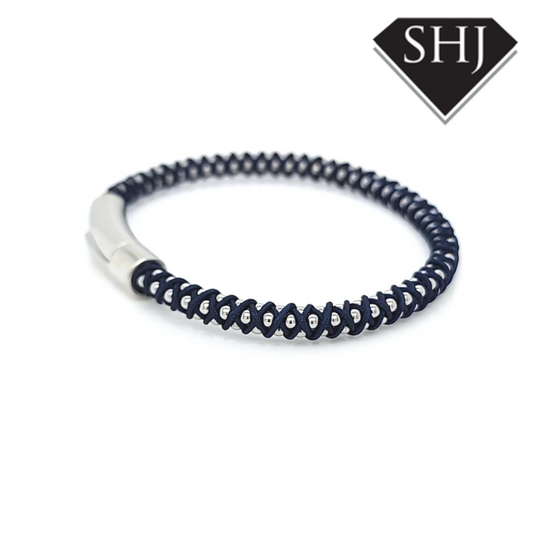 Mens Steel Bead Bracelet