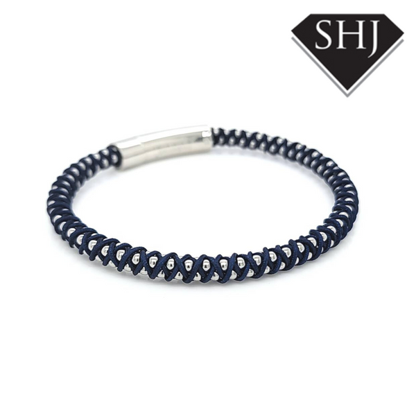 Mens Steel Bead Bracelet