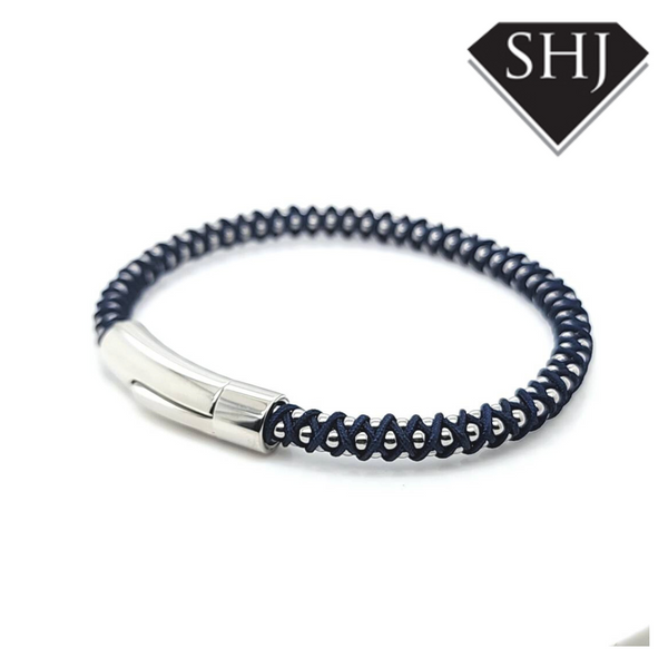 Mens Steel Bead Bracelet