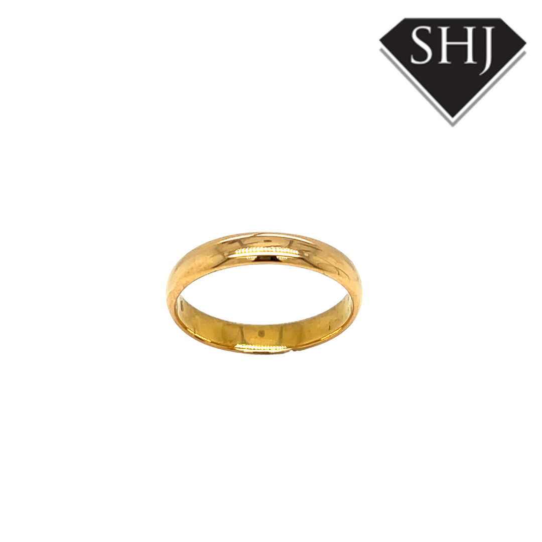 22CT Yellow Gold 2MM Wedding Band