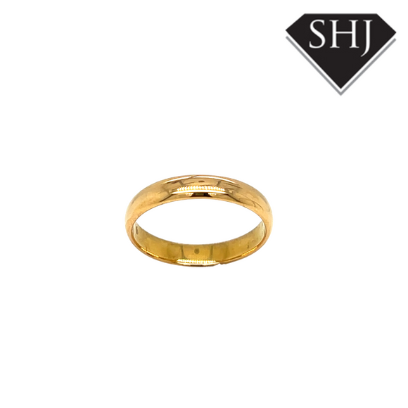 22CT Yellow Gold 2MM Wedding Band