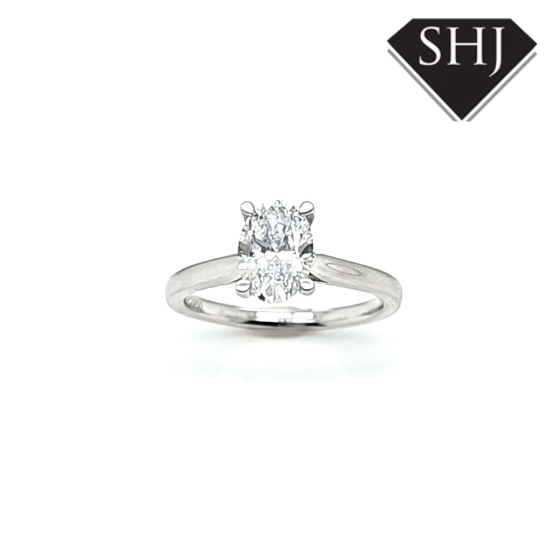 Lab Created Platinum Diamond PT Oval